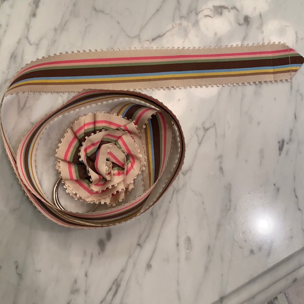 Rosette Grosgrain Ribbon Belt by Prarie New York